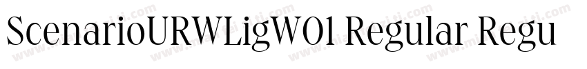 ScenarioURWLigW01 Regular Regular字体转换